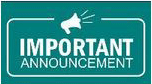 Important Announcement
